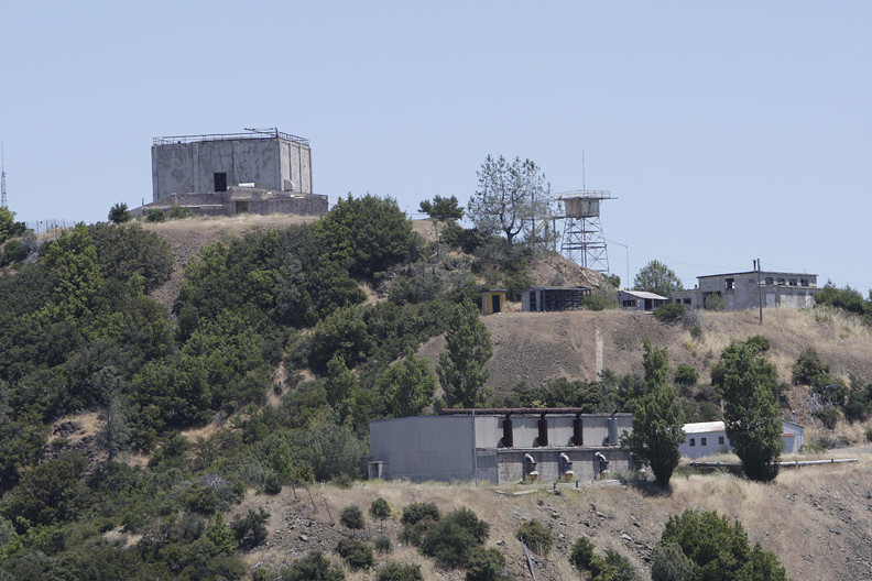 2010: The former Almaden Air Force Station is the backdrop of the Mt. Umunhum Restoration Project ceremonial groundbreaking. (Gary Reyes /Mercury News)
